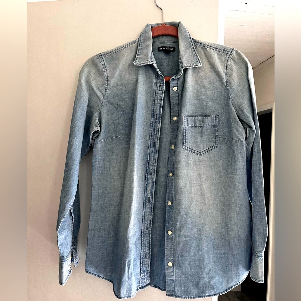 J Crew Jean button down shirt, size XS